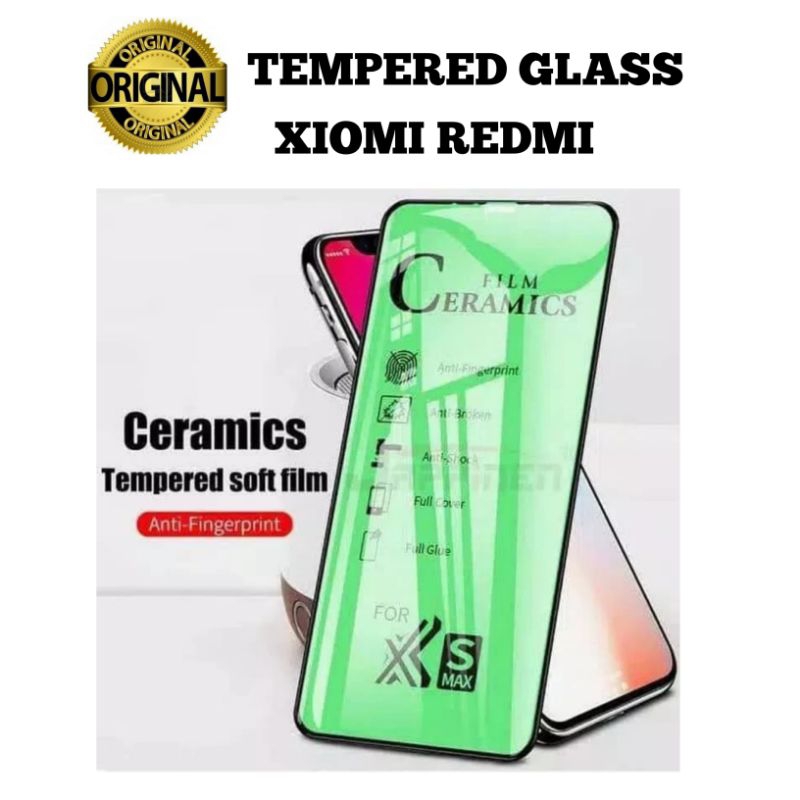Tempered Glass Ceramic Clear Bening Xiomi Redmi 9/9 Prime / 9a / 9i / 9C / 10A / 9T / Poco C31 / 9AT/ 9i SPORT / 10C 4G / 11A / 12C / Poco X3 / X3 Pro Poco X3 NFC Temper Ceramics film Bening