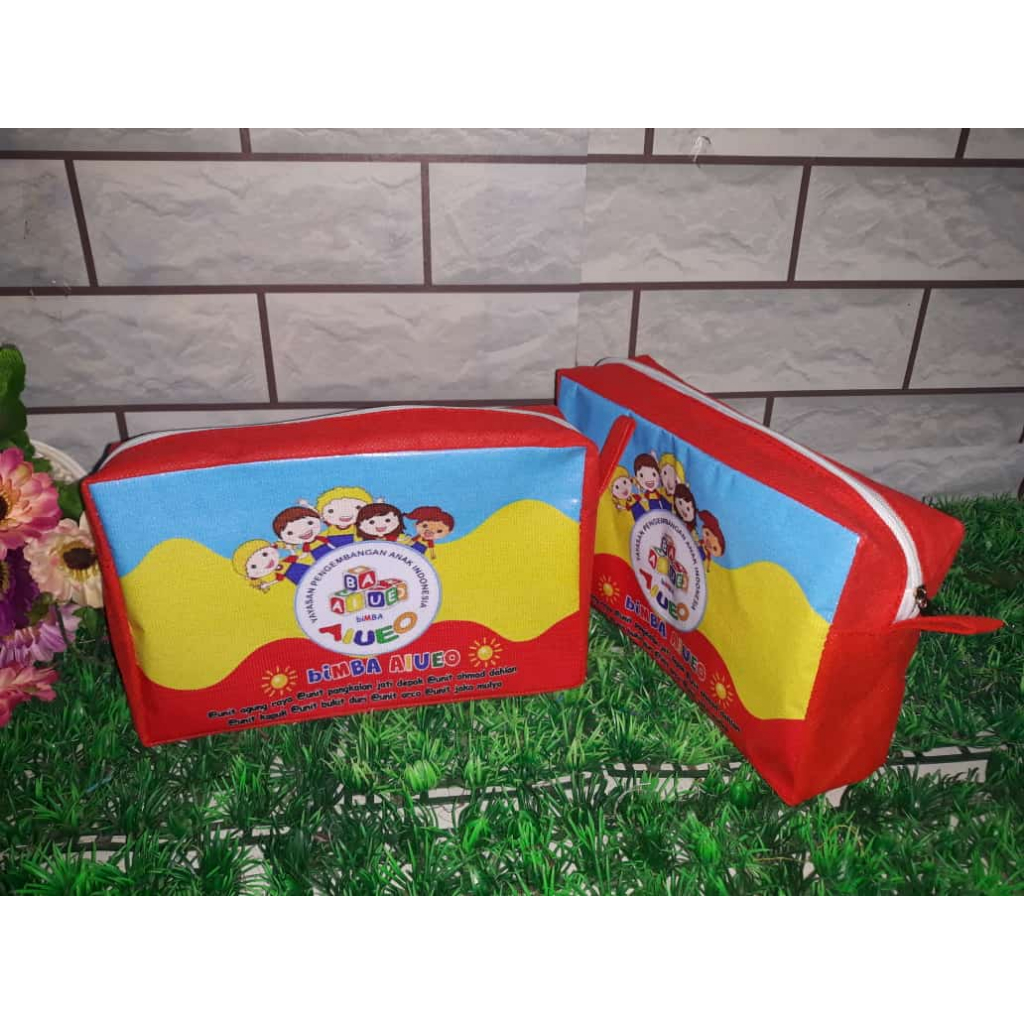 

TEMPAT PENSIL PROMOSI / TEMPAT PENSIL ANAK FREE DESAIN / DOMPET PROMOSI CUSTOM/ PERLENGKAPAN SEKOLAH