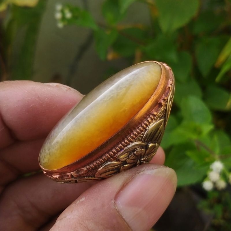 batu cincin akik pandan nasmut clasik {alami}