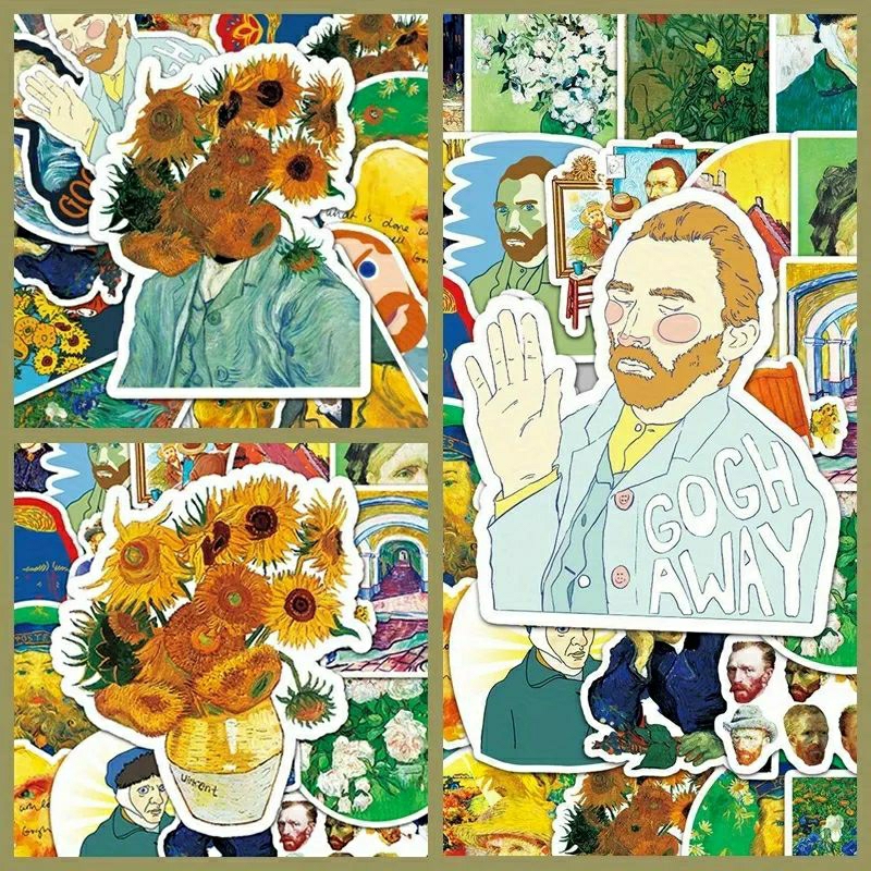 

15 PCS Stiker Van Gogh Stiker Art Sriker Laptop Stiker Laptop Terbaru