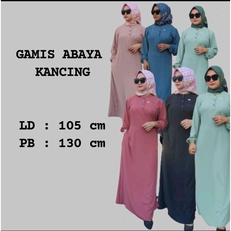 gamis abaya Crinkle // gamis abaya kancing // gamis abaya polos // gamis polos