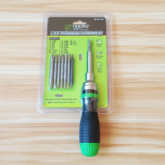 OBENG SET TEKIRO INTERCHANGEABLE SCREWDRIVER SET 19 IN 1 OBENG SET