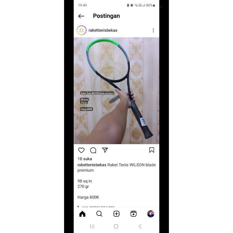 raket tenis wilson blade premium