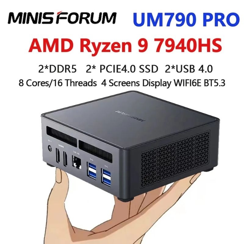 Mini PC Minisforum UM790 Pro Barebone AMD Ryzen 9 7940HS Windows 11 Pro