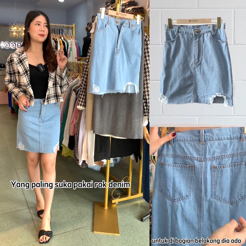 [YP 11570] New Collection - Rok jeans pendek / Rok mini / Rok sexy wanita premium / Rok span wanita