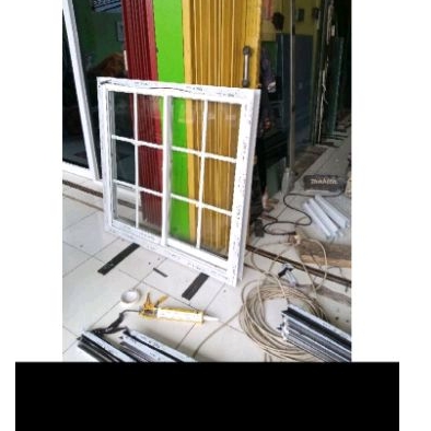 Jendela sliding aluminium ornamen 120x120