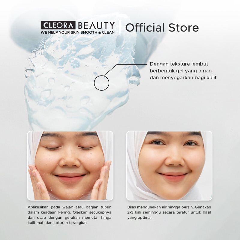 BIG SIZE Cleora 3 Minutes Exfoliating Gel 100ml beauty eksfoliasi jelly CLEORA cleora 100 ml