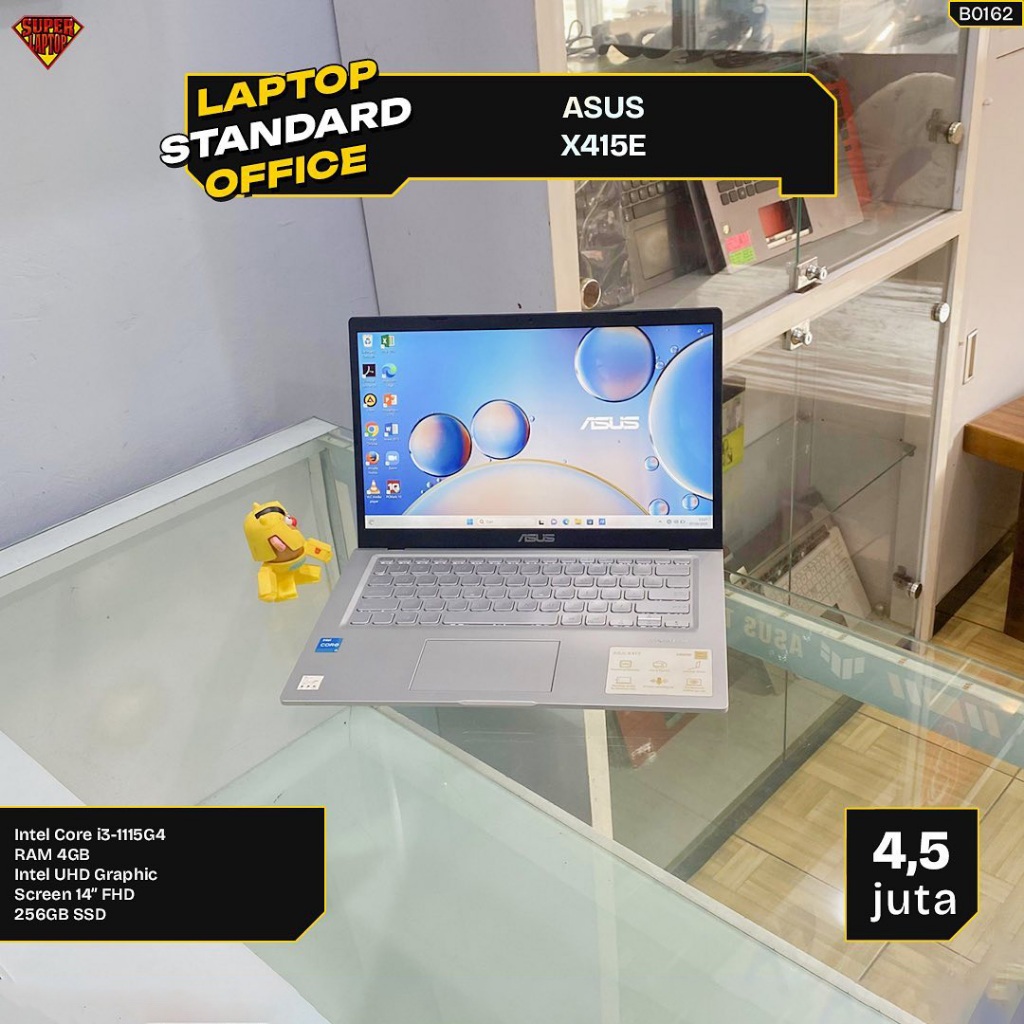 Laptop ASUS X415E Intel Core i3-1115G4 RAM 4GB SSD 256GB 14 Inch FHD