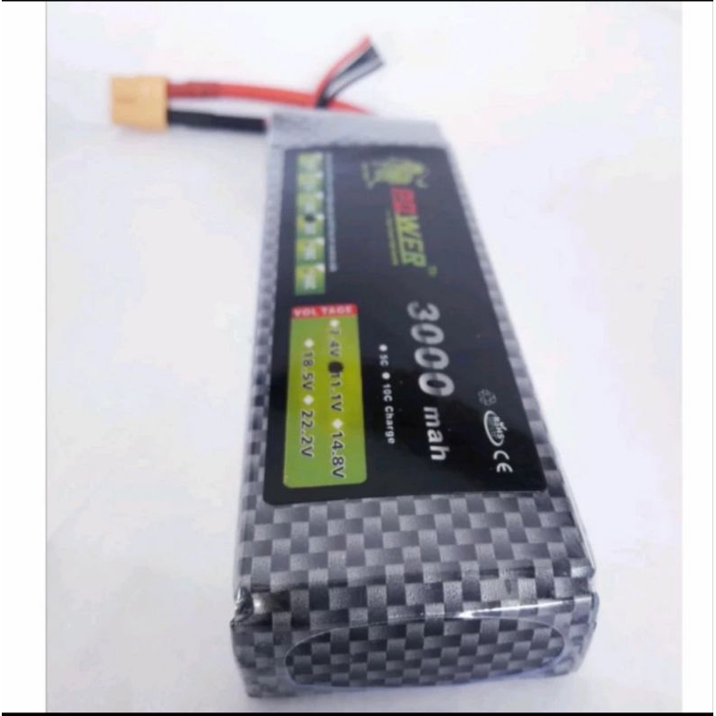 Batre Baterai Lipo Battery 11.1 Volt 11.1V 3S 3000mah 35C Drone Quadc