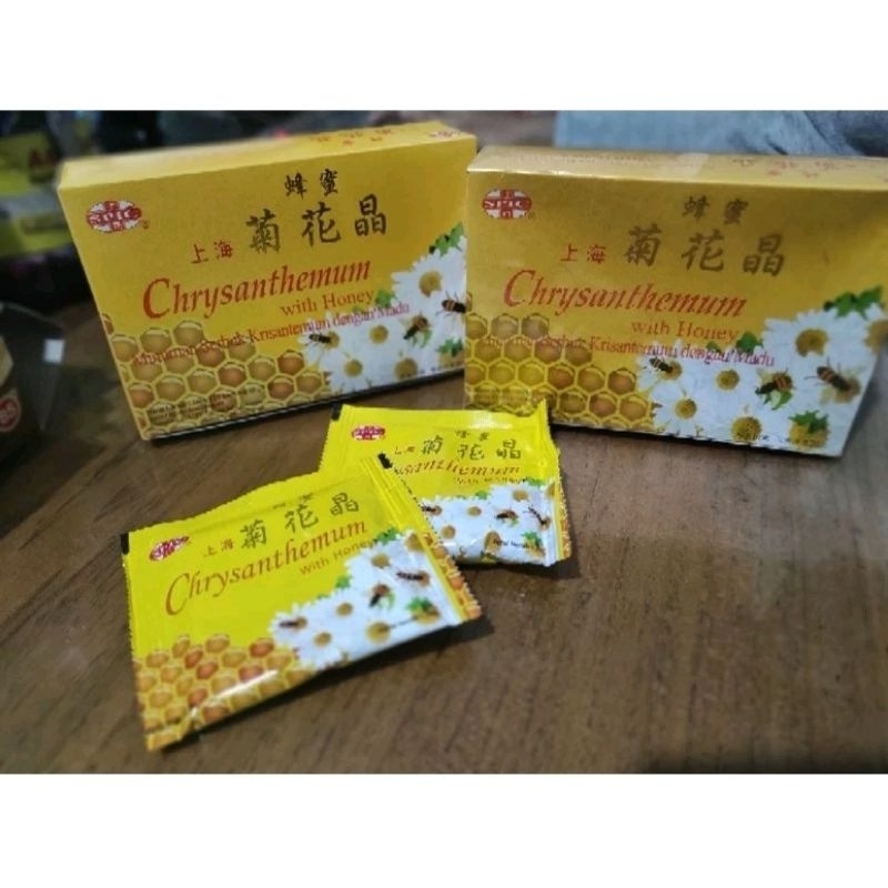 

Chrysanthemum with honey/teh seruni sariawan dalam sachet