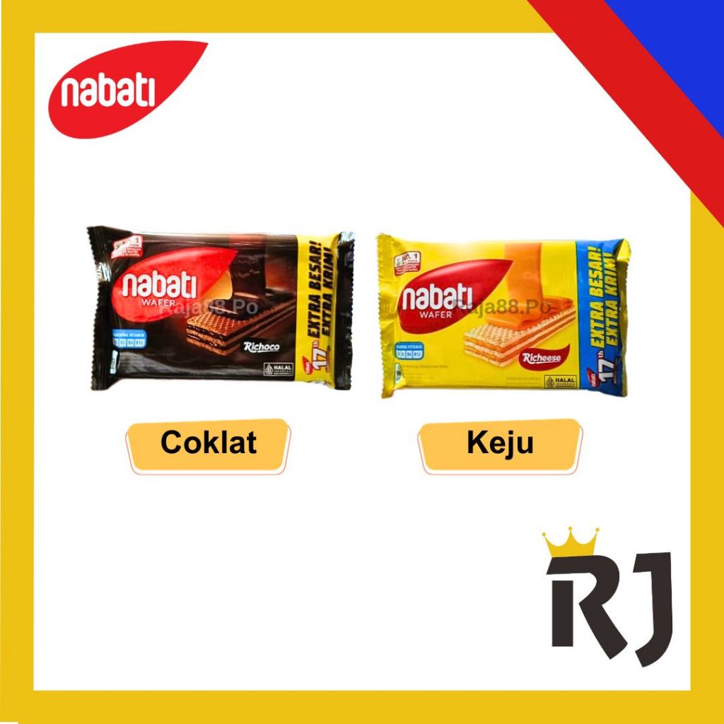 

Wafer Nabati 43 gram Rasa Coklat & Keju