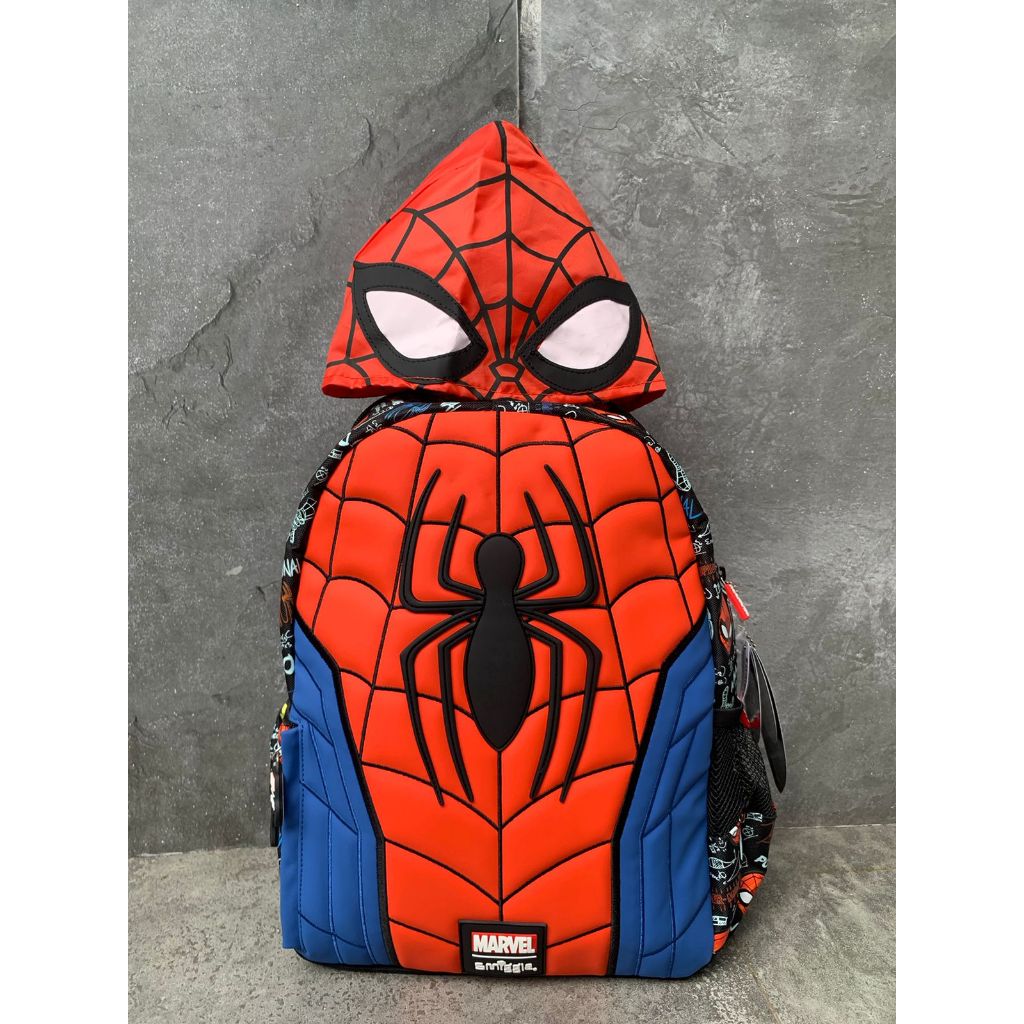 SMIGGLE X SPIDERMAN JUNIOR BACKPACK HOODIE - TAS RANSEL SMIGGLE