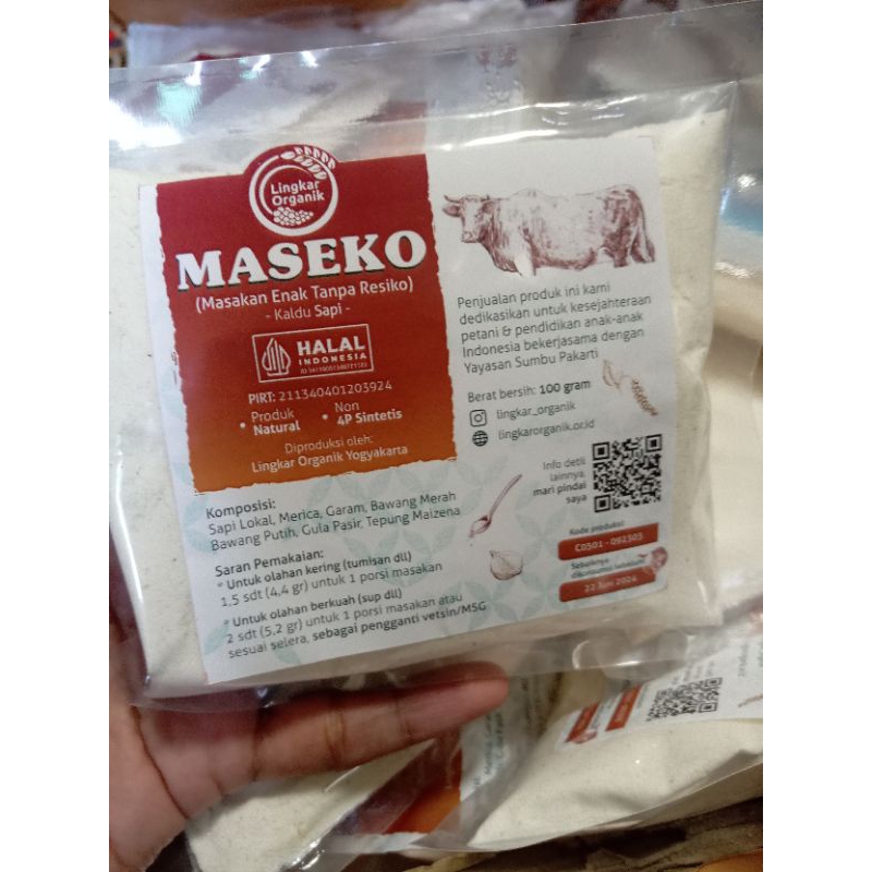 

kaldu Maseko Alami lingkar organik sapi dan ayam kampung 100 gr