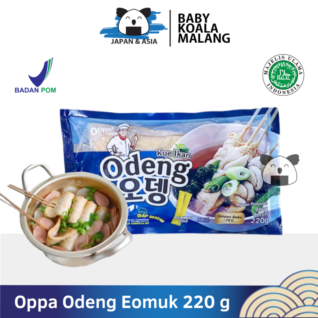 

OPPA Odeng 200 g + Bumbu 20 g Halal | Eomuk Kotak | Korean Fish Cake