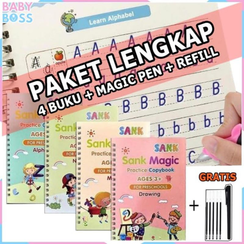 

buku sank magic isi 4 book+ 1pen isi 5 cdangan