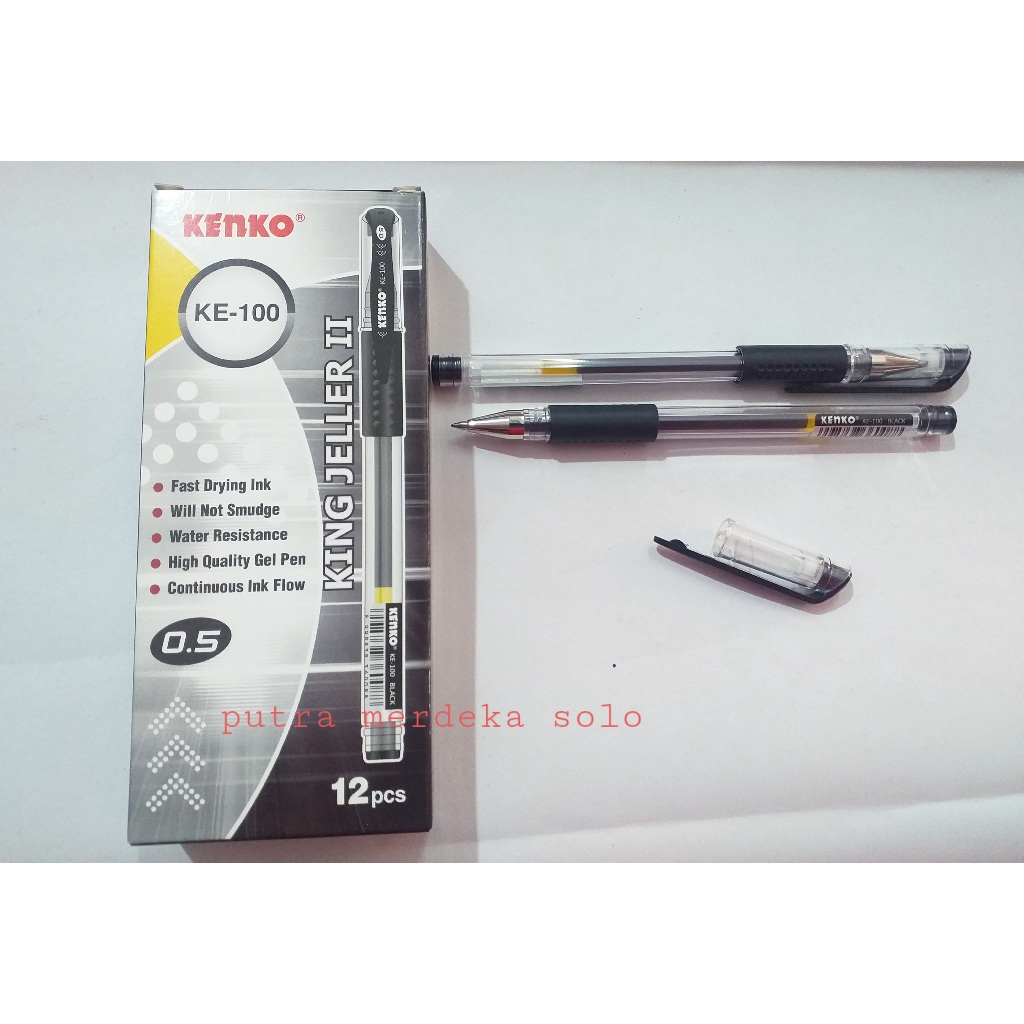 

Ballpoint, Bolpen, Pulpen Gel Kenko King Jeller KE-100 0.5mm