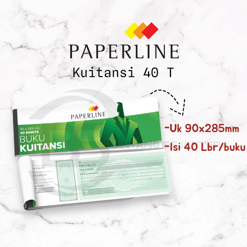 

Buku Kuitansi Sedang PAPERLINE | Kwitansi Sedang - 1 Buku