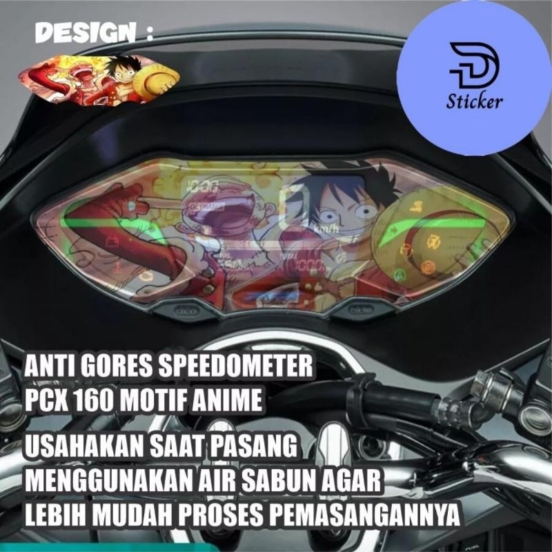 Stiker Anti Gores Speedometer PCX 160 Motif Anime