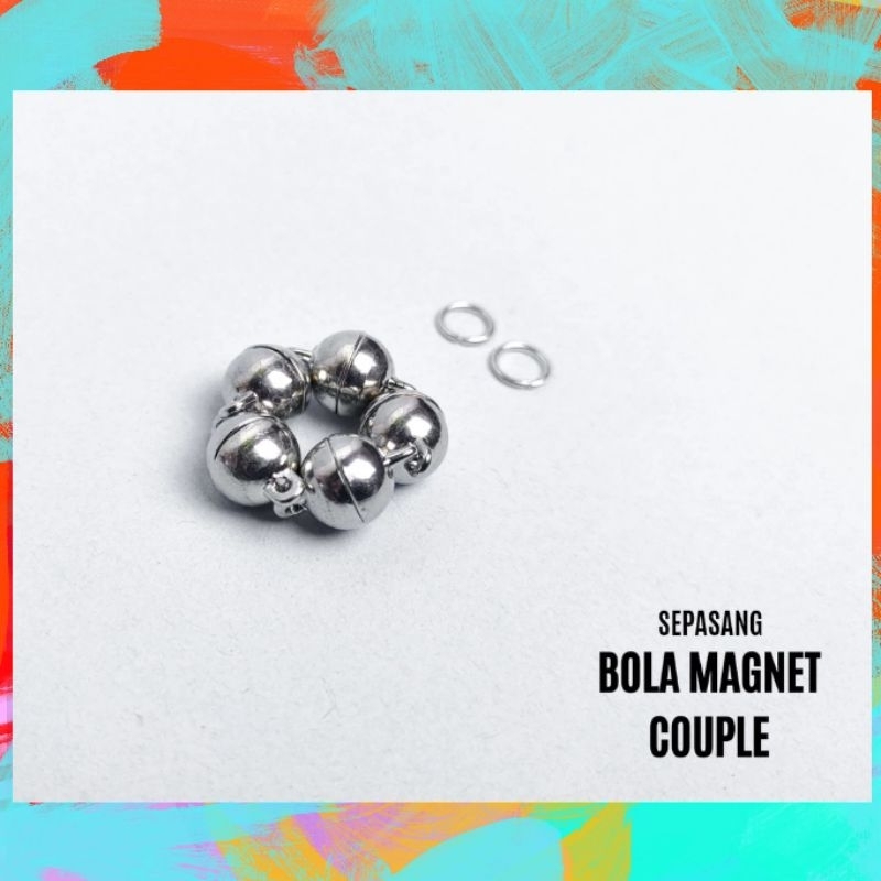 MAGNET BULAT MAGNET LOVE COUPLE LIONTIN ACCESSORIES GELANG KALUNG / BOLA MAGNETIC COUPLE FREE RING P