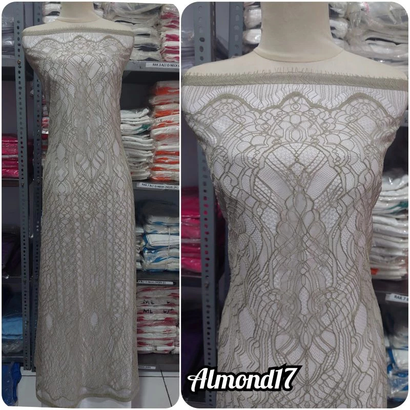 KAIN BRUKAT CHANTILLY, KAIN BAHAN KEBAYA, KAIN BROKAT SANTILY, SANTILY BROKAT, BAHAN KEBAYA BROKAT L
