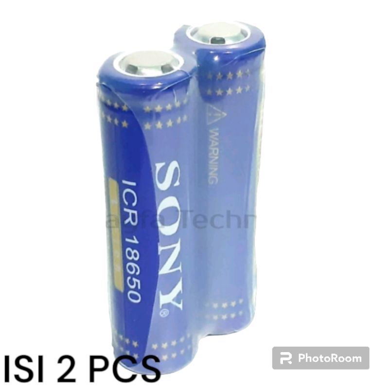 BATERAI CHARGAR 18650 LI-ION 3.7VOLT-5000MAH WARNA BIRU PLUS CEPER ISI 2
