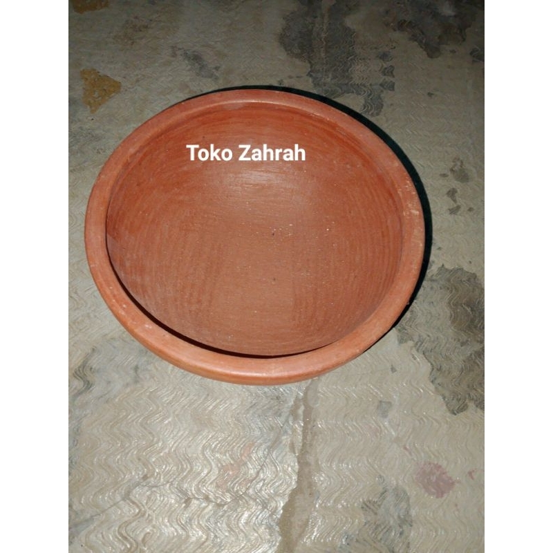 Cobek Tahu Tek Tek Tanah Liat Cobek Cuo 23-24cm surabayaan Sudah +Peti kayu