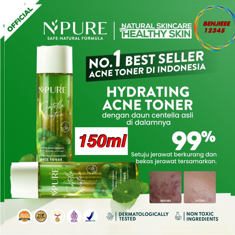 NPURE Cica Face Toner 150ml Centella Asiatica acne n’pure npure N Pure toner BPOM original