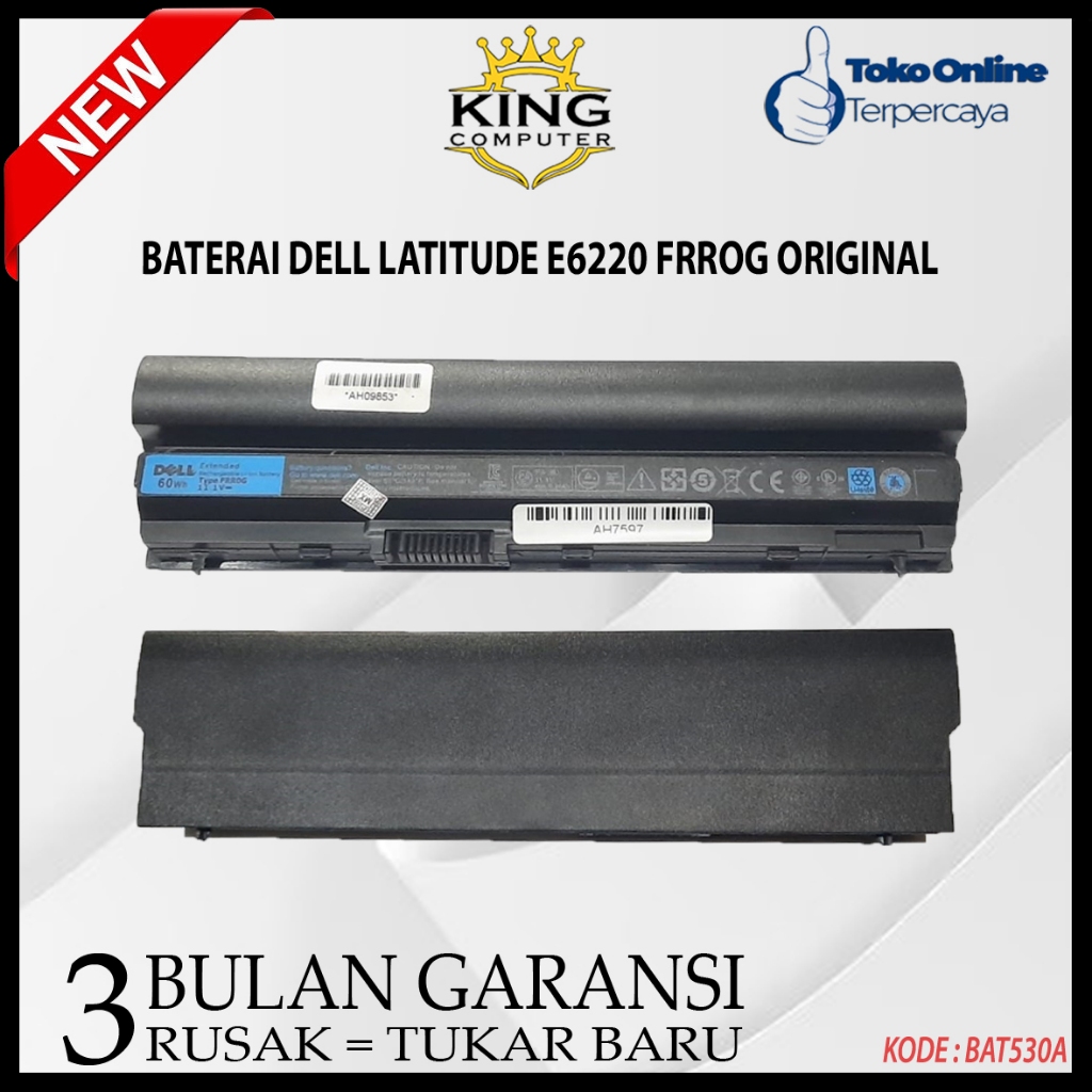 Baterai Dell Latitude E6320 E6230 E6120 E6220 E6330 FRROG