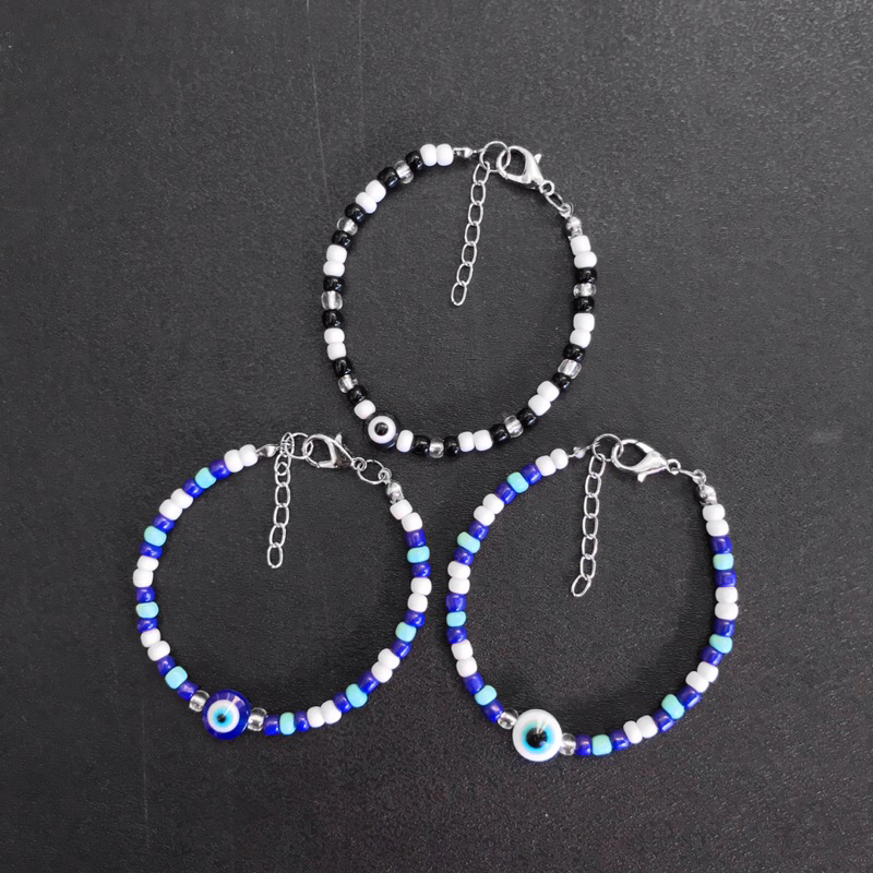 Gelang manik manik | Manik evil eye | Bracelet beads