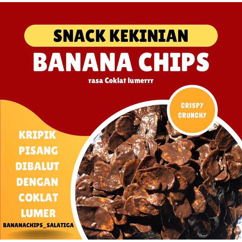 

BANANA CHIPS COKLAT, VANILLA LUMER/ KRIPIK PISANG COKLAT LUMER