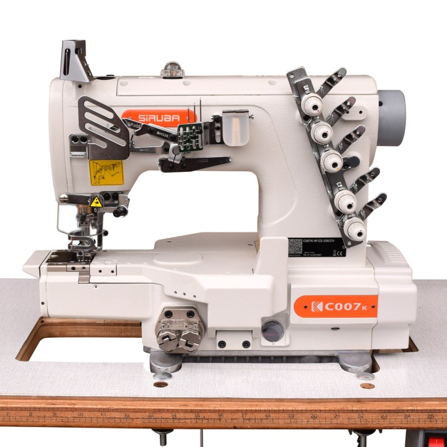 SIRUBA C 007K / C007K Mesin Kaos/Overdeck Cylinder Bed Kepala Kecil