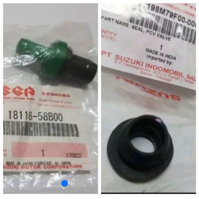 PCV Valve + Seal Karet PCV suzuki Escudo 1.6 Kapsul Gen 2 Thn 2002 ke Atas Original