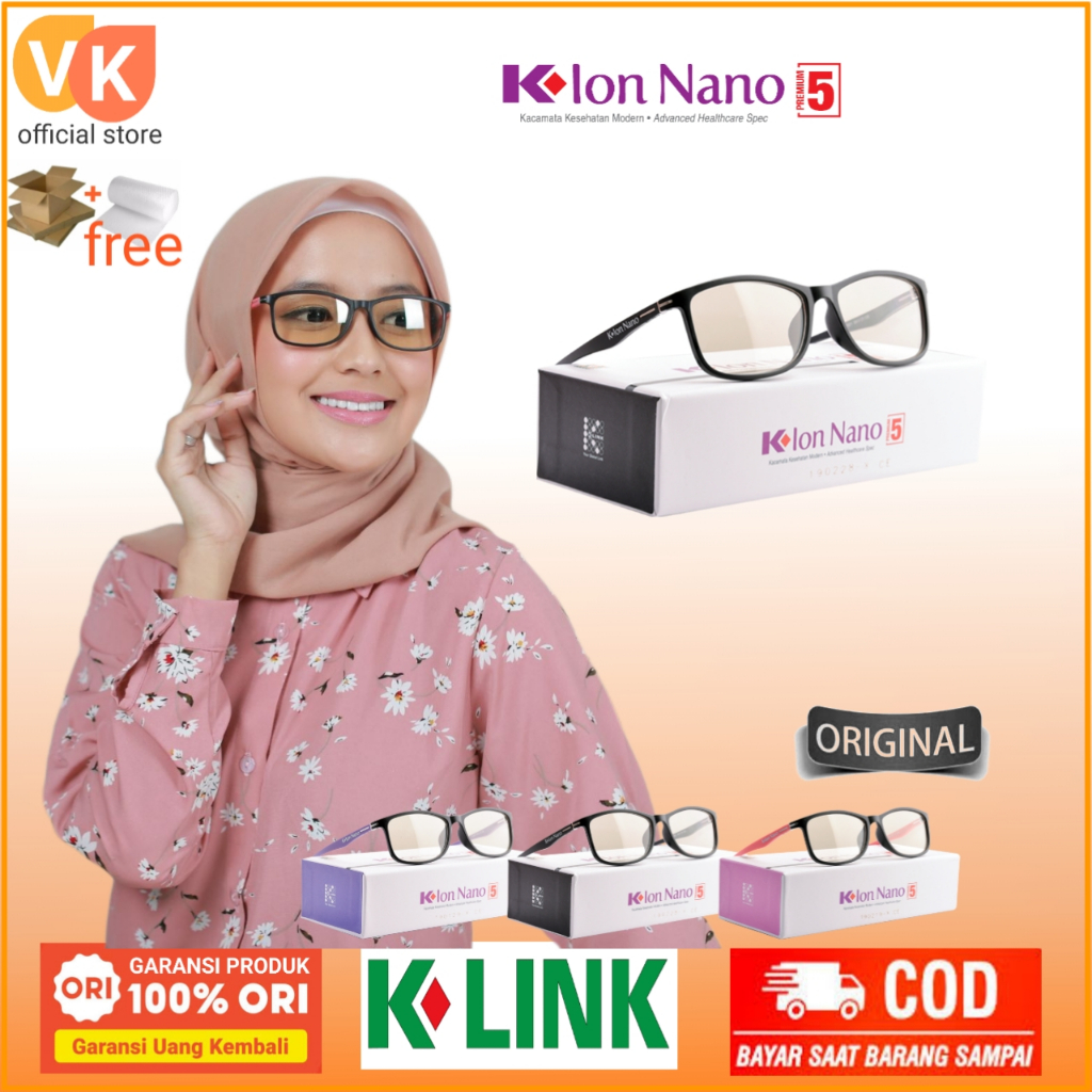 KACAMATA ION NANO 5 Original  Kaca Mata Terapi Kesehatan Anti Radiasi Plus Minus