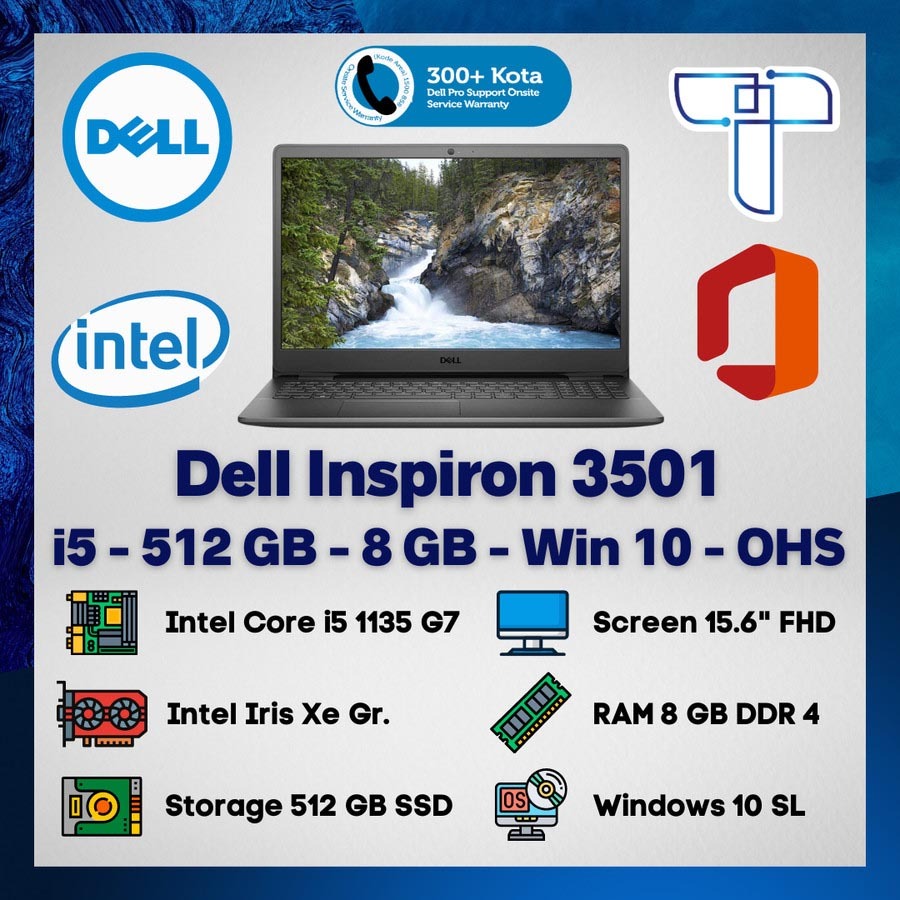 Laptop Dell Note Book Inspiron 15 3000 series 3501 - i5 - 8GB - 512 Gb