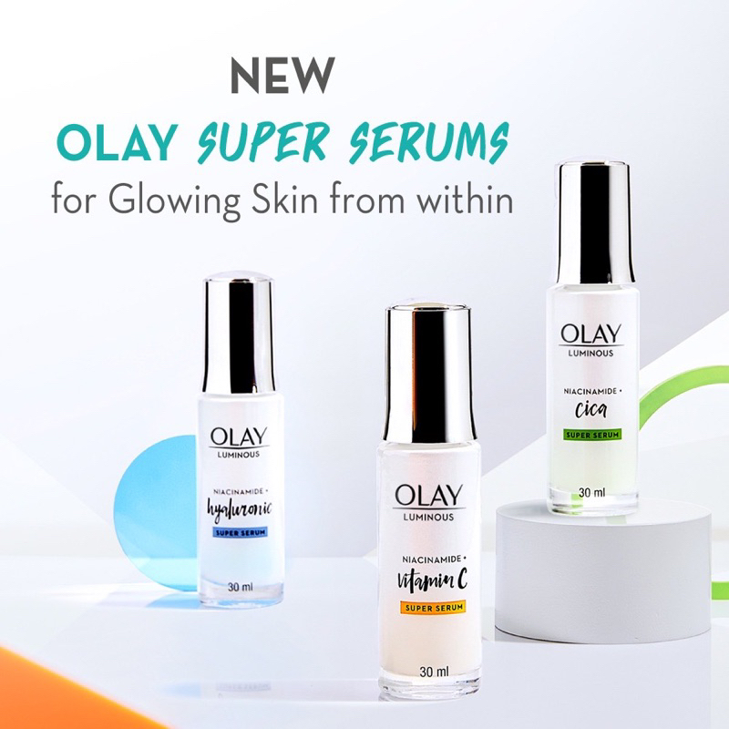 OLAY SERUM SERIES - SERUM LUMINOUS - AHA - HYALURONIC - CICA - VITAMIN C - ESSENCE SERUM