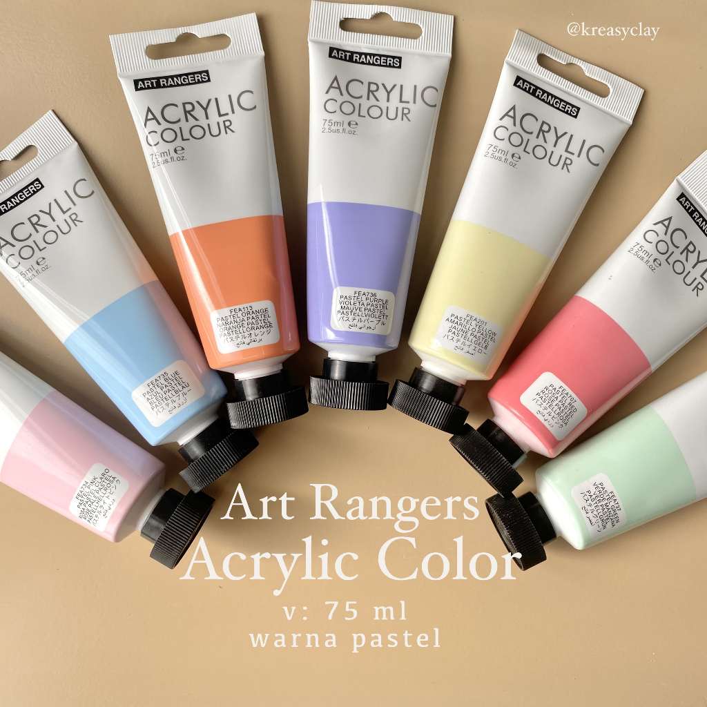 

Cat Akrilik Art Rangers Pastel 75ml - Cat Lukis - Acrylic Color - Cat Warna Pastel Satuan - Cat Lukis Warna Macaroon Soft Cute - Bahan dan Alat Melukis