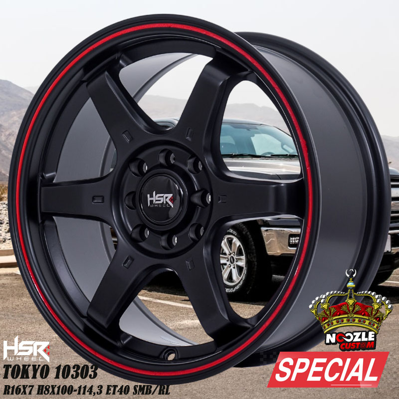Velg Mobil HSR Ring 16 Baut 4 Palang 6 Pelek Racing Jazz Brio