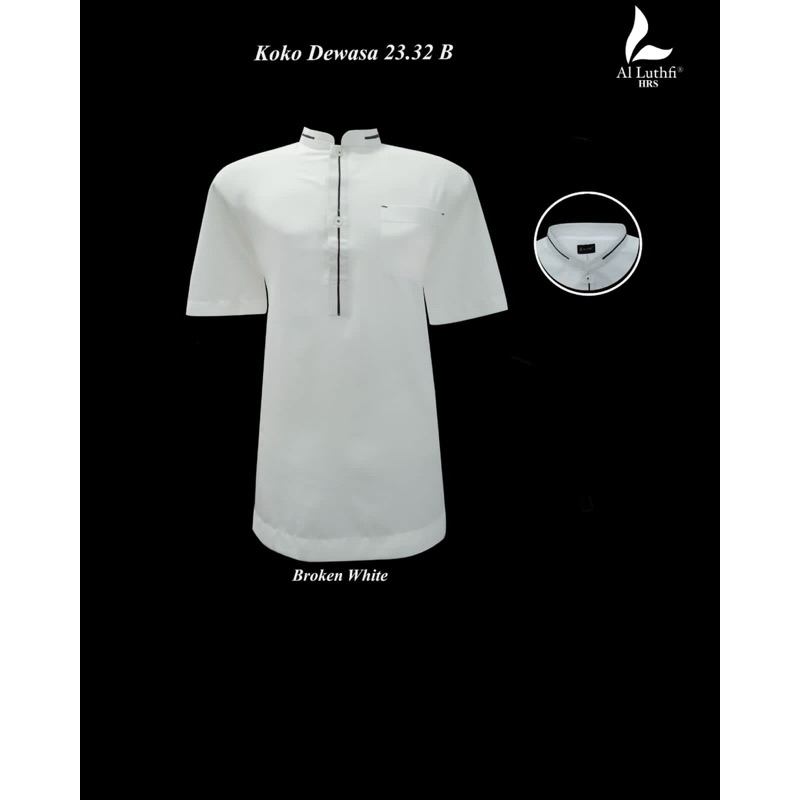 baju koko/koko putih/koko al luthfi koko terbaru aplikasi