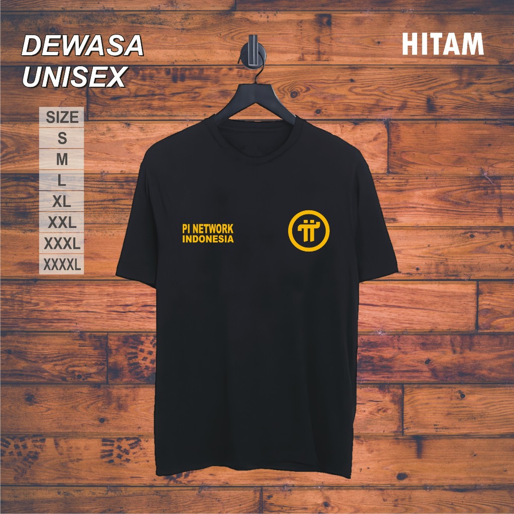 Kaos Pi Network Indonesia logo kiri kanan keren kaos distro bisa cod pria wanita trending viral unis