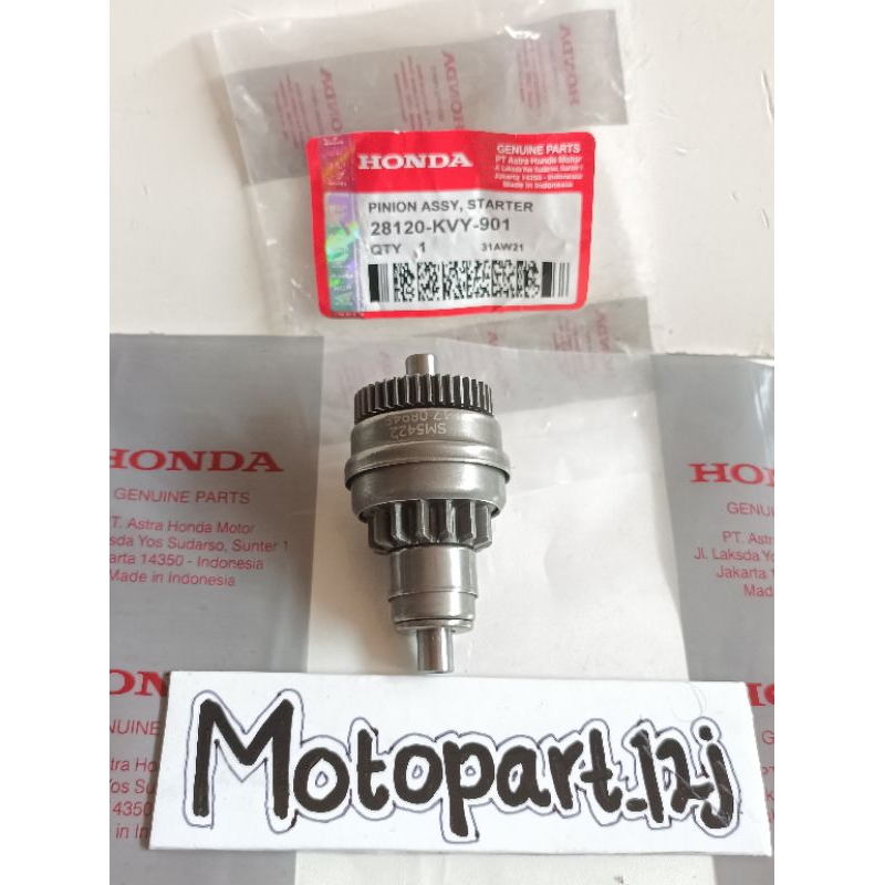 Pinion Stater Assy (KVY) Granat Stater Honda Beat Scoopy Vario Spacy Vario 120 fi asli Ori