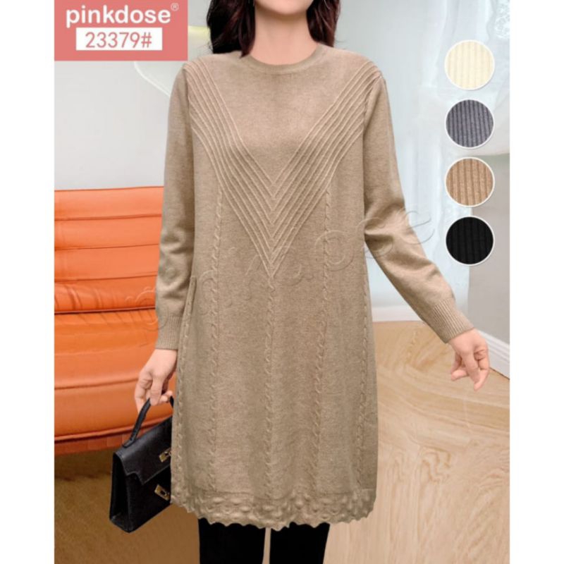 ALMAS JUMBO TUNIK RAJUT HALUS IMPORT PREMIUM POLOS