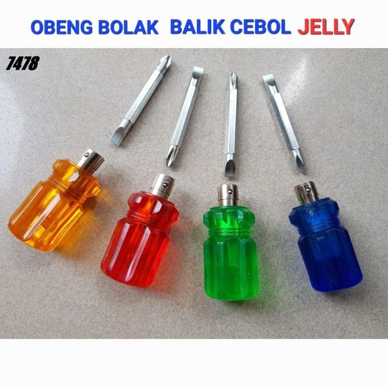 Obeng Bolak Balik Cebol Jelly 1.5 INC 7478
