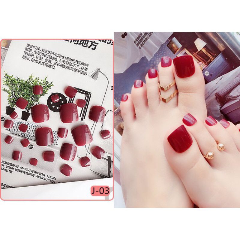 KUKU PALSU KAKI MATTE FAKE  NAILS