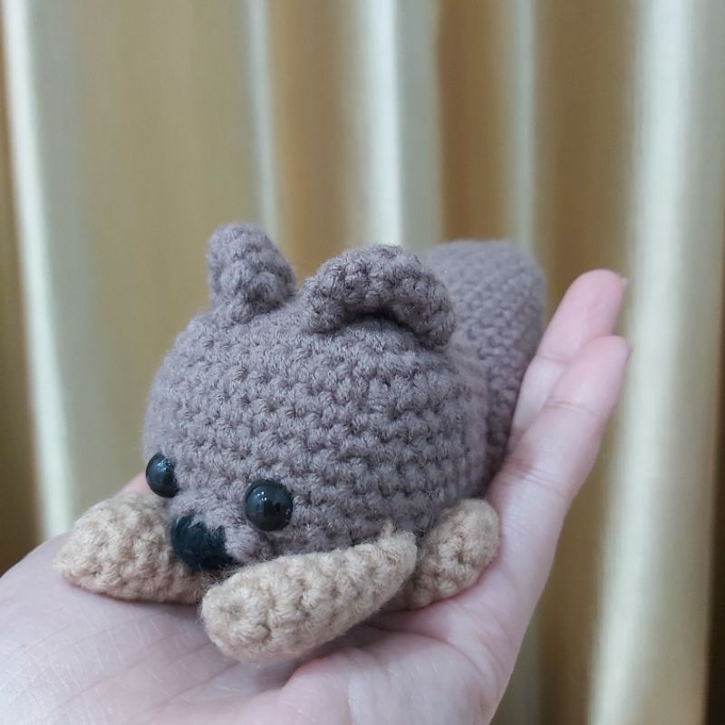 Boneka Rajut Tupai | Amigurumi tupai | Gantungan kunci rajut