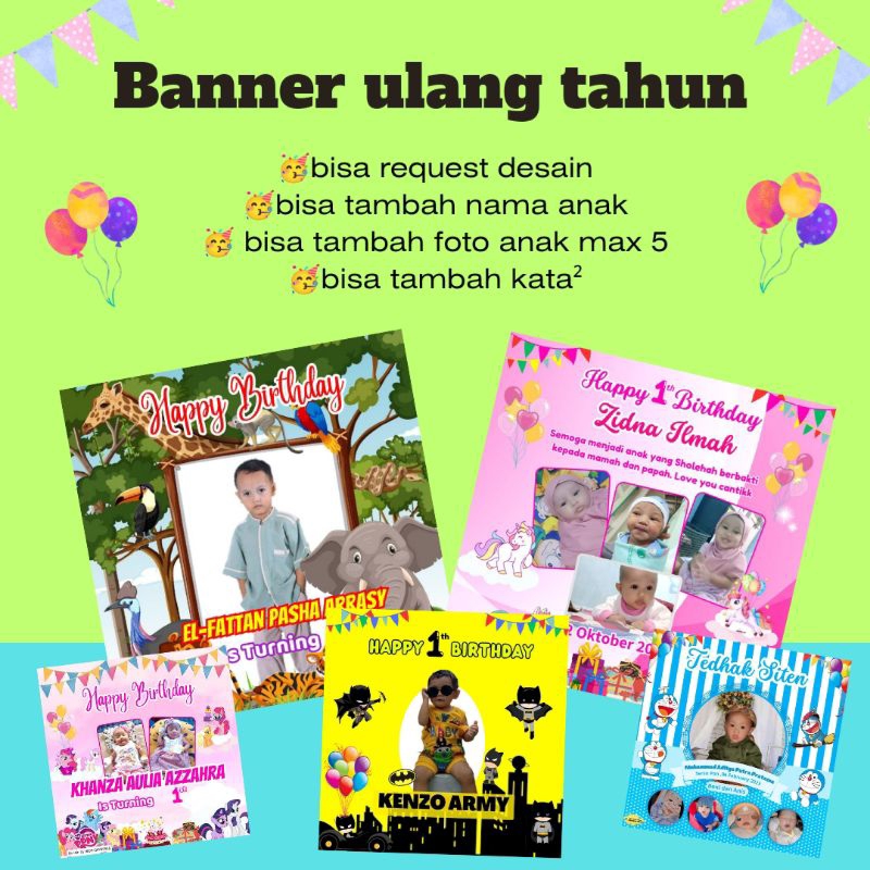 banner backdrop ultah aqiqah tedak siten murah