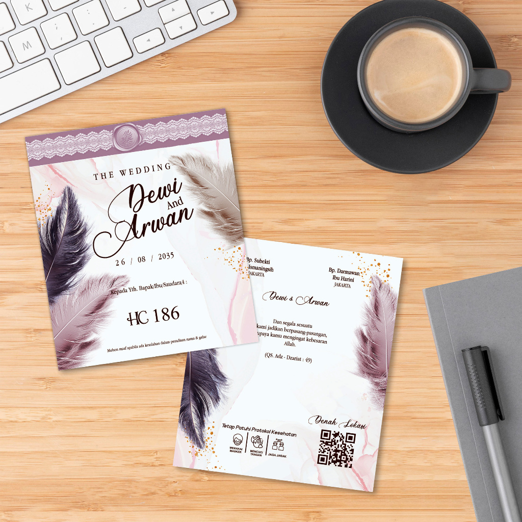 Undangan Pernikahan Blangko HC 186 | vistaundangan