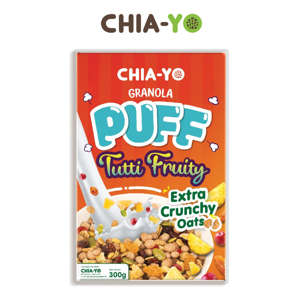 

Chiayo clearence sale granola puff tuty fruity 300 gram