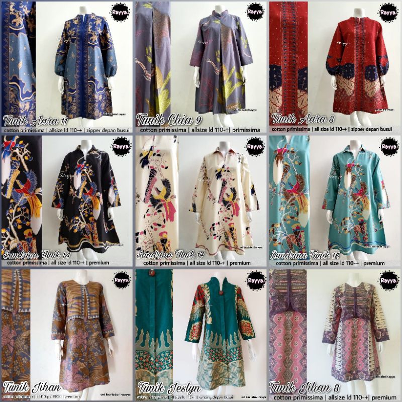 Tunic batik zalfa#2 Tunik by RAYYA BATIK SOLO MAMILA KATUN HALUS