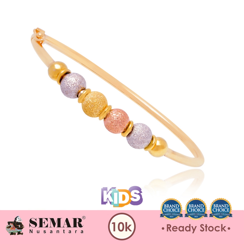 Gelang Emas Anak Bola Gliter Warna 10K Semar Nusantara