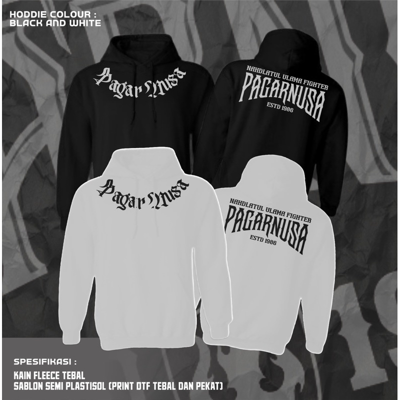HOODIE PAGAR NUSA NAHDATUL ULAMA FIGHTER PAGAR NUSA ESTD 1986 - JAKET PAGAR NUSA TERBARU - JAKET DES